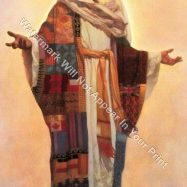 Jesus Christ Coat of Many Colors – Print Christian Picture Jesus Christ Religious Art