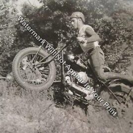1918 Indian Motorcycle Mountain Climbing RARE Action Photo Reprint Pic Image