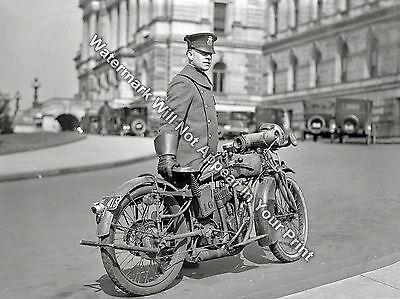 1924 Indian Motorcycles Police Washington DC RARE Reprint Photo VINTAGE Image