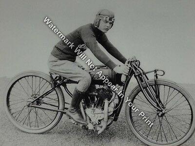 1921 INDIAN Motorcycle Henry Hammond Bike Vintage Photo Old Ride RARE Reprint