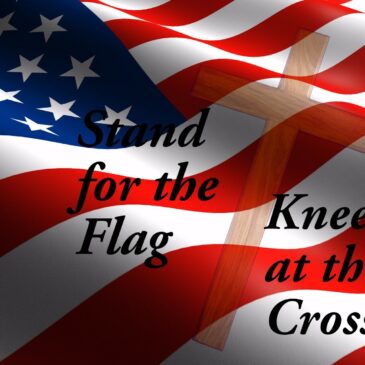 Stand for the Flag Kneel at the Cross Print Pic Photo Anthem Matted / Unmatted