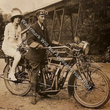 1916 Indian Motorcycle Vintage Ride RARE Action Photo Reprint Pic Image M25