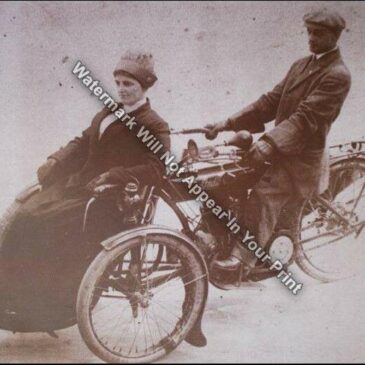 1919 Indian Motorcycle Vintage TriCar RARE Action Photo Reprint Pic Image M9