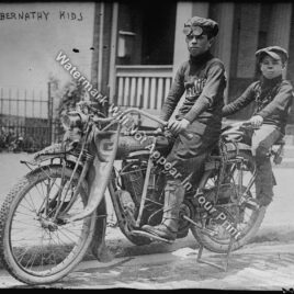 1913 Indian Motorcycle Kids Riding RARE Action Photo Reprint Pic Image M6