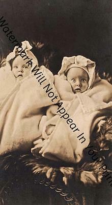 A44 FREAKY ODD BIZARRE Baby Babies With Evil Eyes STRANGE CREEPY Vintage Photo