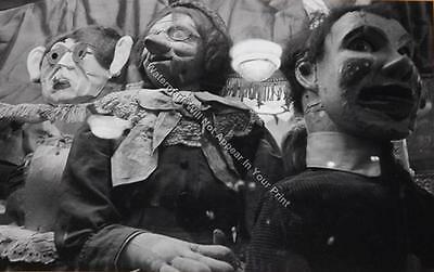 A69 SCARY FREAKY ODD STRANGE Circus Mannequin Heads BIZARRE VINTAGE PHOTO WEIRD