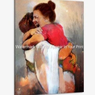 First Day In Heaven Redhead – I HELD HIM And Would Not Let Him Go Canvas Wall Print Jesus FEMALE