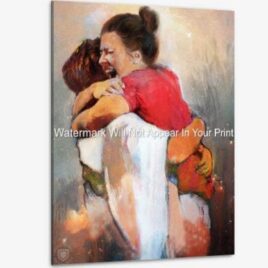 First Day In Heaven Brunette – I HELD HIM And Would Not Let Him Go Canvas Wall Print Jesus FEMALE