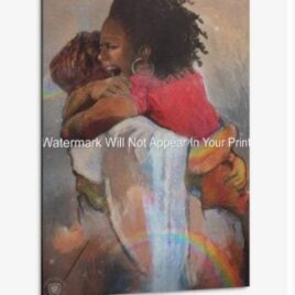 First Day In Heaven African American – I HELD HIM And Would Not Let Him Go Canvas Wall Print Jesus FEMALE