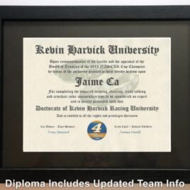 Kevin Harvick NASCAR #1 Fan Certificate Man Cave Diploma Perfect Gift