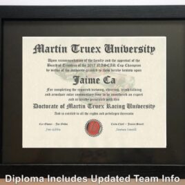 Martin Truex NASCAR #1 Fan Certificate Man Cave Diploma Perfect Gift