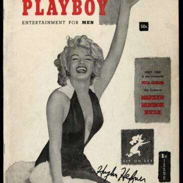 Marilyn Monroe Playboy Cover Hugh Heffner Signed Reprint