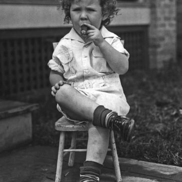 Vintage Odd Crazy Freaky Child Smoking Cigar Bizarre Photo A164