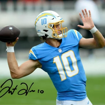 Justin Herbert Autographed Signed Photo Poster Chargers Reprint jh1